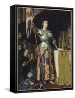 Jeanne d'Arc au sacre du roi Charles VII dans la cathédrale de Reims-Jean-Auguste-Dominique Ingres-Framed Stretched Canvas