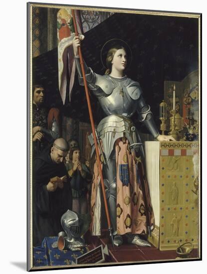 Jeanne d'Arc au sacre du roi Charles VII dans la cathédrale de Reims-Jean-Auguste-Dominique Ingres-Mounted Giclee Print