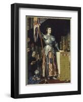 Jeanne d'Arc au sacre du roi Charles VII dans la cathédrale de Reims-Jean-Auguste-Dominique Ingres-Framed Premium Giclee Print