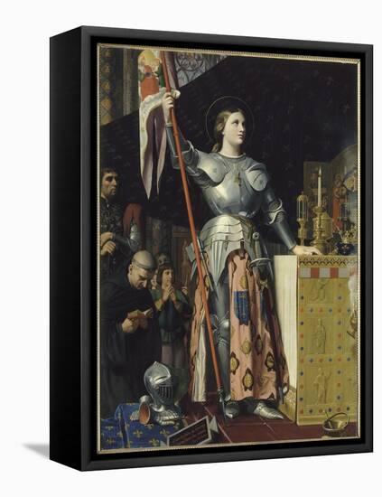 Jeanne d'Arc au sacre du roi Charles VII dans la cathédrale de Reims-Jean-Auguste-Dominique Ingres-Framed Stretched Canvas
