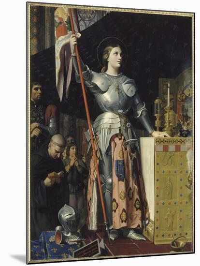 Jeanne d'Arc au sacre du roi Charles VII dans la cathédrale de Reims-Jean-Auguste-Dominique Ingres-Mounted Giclee Print