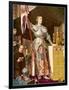 Jeanne d'Arc Depicted Looking Very Heroic in Armour While Priests Pray All Around Her-Jean-Auguste-Dominique Ingres-Framed Art Print