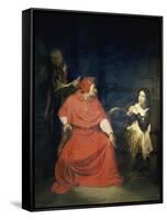 Jeanne D'Arc et le Cardinal de Winchester-Paul Delaroche-Framed Stretched Canvas