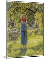 Jeanne D'Arc Hearing Her "Voices" While Minding Her Sheep at Domremy-Eleanor Fortescue Brickdale-Mounted Art Print