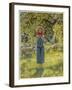 Jeanne D'Arc Hearing Her "Voices" While Minding Her Sheep at Domremy-Eleanor Fortescue Brickdale-Framed Art Print