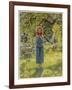 Jeanne D'Arc Hearing Her "Voices" While Minding Her Sheep at Domremy-Eleanor Fortescue Brickdale-Framed Art Print