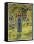 Jeanne D'Arc Hearing Her "Voices" While Minding Her Sheep at Domremy-Eleanor Fortescue Brickdale-Framed Stretched Canvas