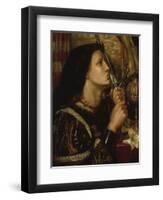 Jeanne D'Arc Kuesst Das Schwert Der Befreiung, 1863-Dante Gabriel Rossetti-Framed Giclee Print