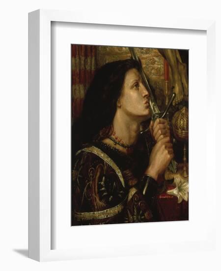 Jeanne D'Arc Kuesst Das Schwert Der Befreiung, 1863-Dante Gabriel Rossetti-Framed Giclee Print