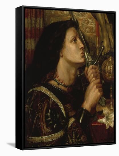 Jeanne D'Arc Kuesst Das Schwert Der Befreiung, 1863-Dante Gabriel Rossetti-Framed Stretched Canvas