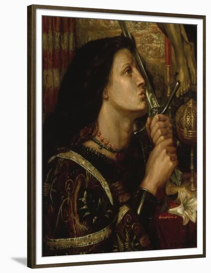 Jeanne D'Arc Kuesst Das Schwert Der Befreiung, 1863-Dante Gabriel Rossetti-Framed Premium Giclee Print