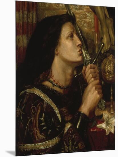 Jeanne D'Arc Kuesst Das Schwert Der Befreiung, 1863-Dante Gabriel Rossetti-Mounted Premium Giclee Print