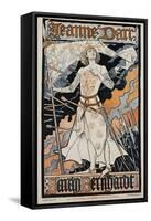 Jeanne D'Arc - Sarah Bernhardt Theater Poster-Eugene Grasset-Framed Stretched Canvas