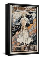 Jeanne D'Arc - Sarah Bernhardt Theater Poster-Eugene Grasset-Framed Stretched Canvas