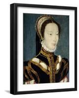 Jeanne D'Halluin Lady-In-Waiting of the Queen Catherine De Medici Ca. 1550-Corneille de Lyon-Framed Art Print