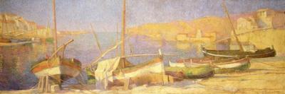 The Port of Collioure, Afternoon-Jeanne Dubut-Stretched Canvas