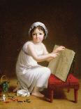 Child Pointing at a Drawing of Cupid-Jeanne-Elisabeth Chaudet-Framed Giclee Print