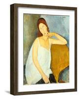 Jeanne Hébuterne (1898–1920), 1919-Amedeo Modigliani-Framed Giclee Print