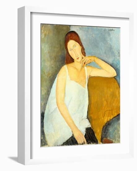 Jeanne Hébuterne (1898–1920), 1919-Amedeo Modigliani-Framed Giclee Print