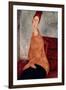 Jeanne Hebuterne in a Yellow Jumper, 1918-19-Amedeo Modigliani-Framed Premium Giclee Print