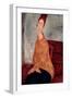 Jeanne Hebuterne in a Yellow Jumper, 1918-19-Amedeo Modigliani-Framed Giclee Print