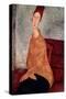 Jeanne Hebuterne in a Yellow Jumper, 1918-19-Amedeo Modigliani-Stretched Canvas