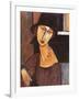 Jeanne Hebuterne Wearing a Hat, 1917-Amedeo Modigliani-Framed Giclee Print