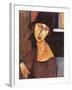 Jeanne Hebuterne Wearing a Hat, 1917-Amedeo Modigliani-Framed Giclee Print