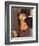 Jeanne Hebuterne Wearing a Hat, 1917-Amedeo Modigliani-Framed Giclee Print