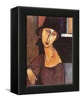 Jeanne Hebuterne Wearing a Hat, 1917-Amedeo Modigliani-Framed Stretched Canvas