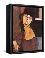 Jeanne Hebuterne Wearing a Hat, 1917-Amedeo Modigliani-Framed Stretched Canvas