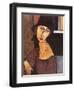 Jeanne Hebuterne Wearing a Hat, 1917-Amedeo Modigliani-Framed Premium Giclee Print