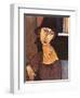 Jeanne Hebuterne Wearing a Hat, 1917-Amedeo Modigliani-Framed Premium Giclee Print