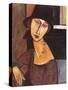 Jeanne Hebuterne Wearing a Hat, 1917-Amedeo Modigliani-Stretched Canvas