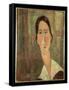 Jeanne Hebuterne with White Collar-Amedeo Modigliani-Framed Stretched Canvas