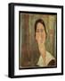 Jeanne Hebuterne with White Collar-Amedeo Modigliani-Framed Giclee Print