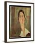 Jeanne Hebuterne with White Collar-Amedeo Modigliani-Framed Giclee Print