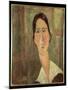 Jeanne Hebuterne with White Collar-Amedeo Modigliani-Mounted Giclee Print