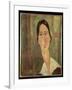 Jeanne Hebuterne with White Collar-Amedeo Modigliani-Framed Giclee Print