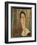 Jeanne Hebuterne with White Collar-Amedeo Modigliani-Framed Giclee Print