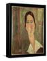 Jeanne Hebuterne with White Collar-Amedeo Modigliani-Framed Stretched Canvas