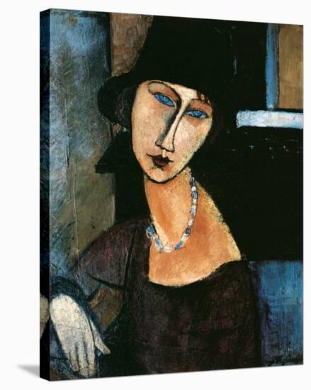 Jeanne Hebuterne-Amedeo Modigliani-Stretched Canvas