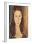 Jeanne Hebuterne-Amedeo Modigliani-Framed Art Print