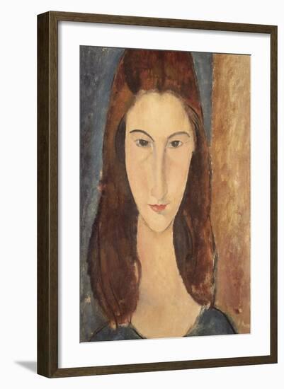 Jeanne Hebuterne-Amedeo Modigliani-Framed Art Print