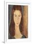 Jeanne Hebuterne-Amedeo Modigliani-Framed Art Print