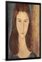 Jeanne Hebuterne-Amedeo Modigliani-Framed Art Print