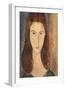 Jeanne Hebuterne-Amedeo Modigliani-Framed Art Print