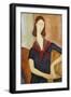 Jeanne Hebuterne-Amedeo Modigliani-Framed Giclee Print