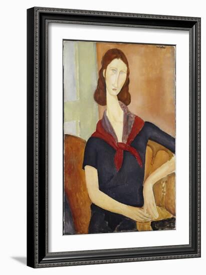 Jeanne Hebuterne-Amedeo Modigliani-Framed Giclee Print