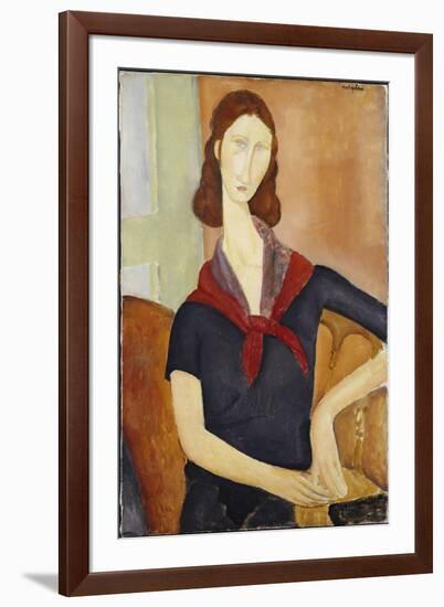 Jeanne Hebuterne-Amedeo Modigliani-Framed Giclee Print